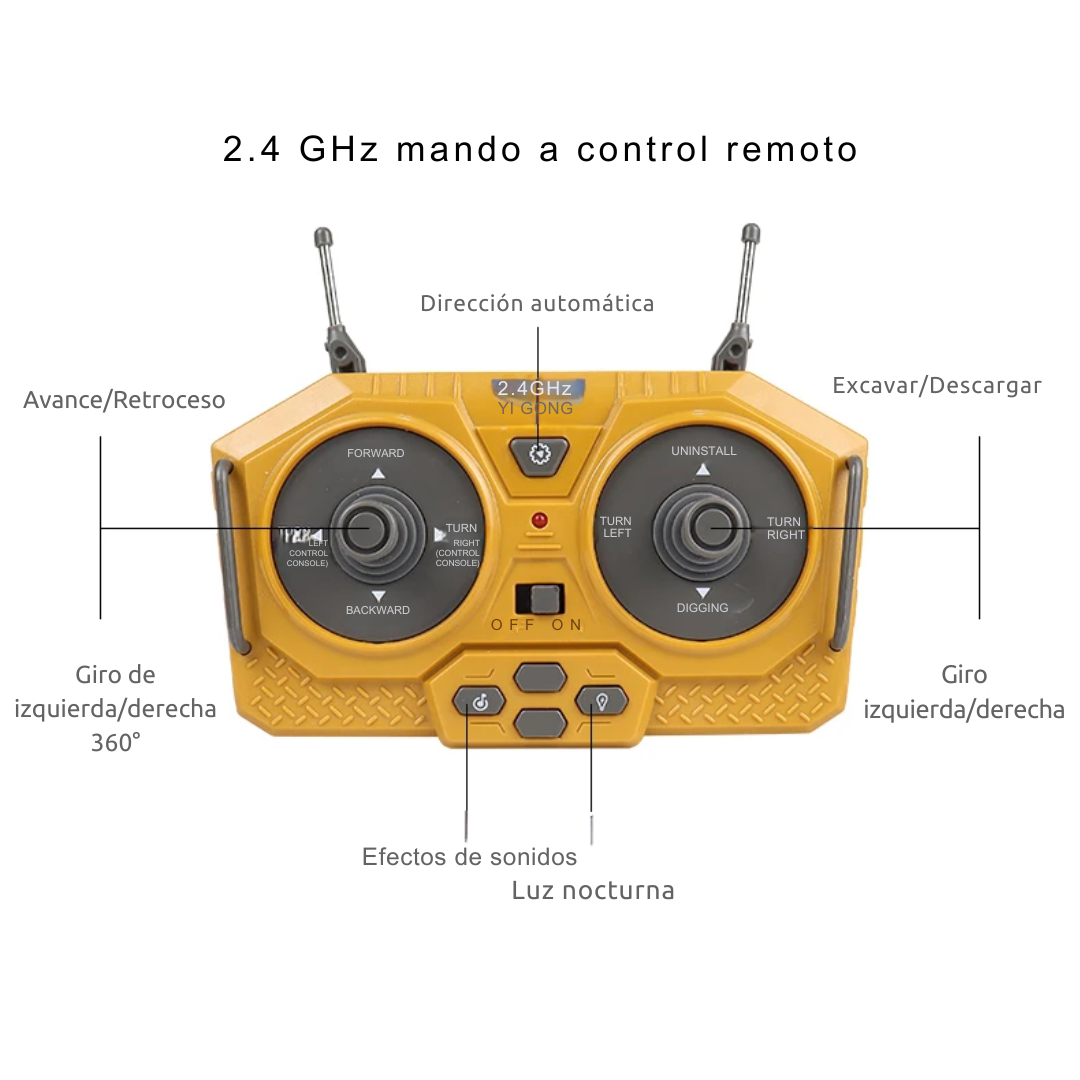 Excavadora Profesional a Control Remoto